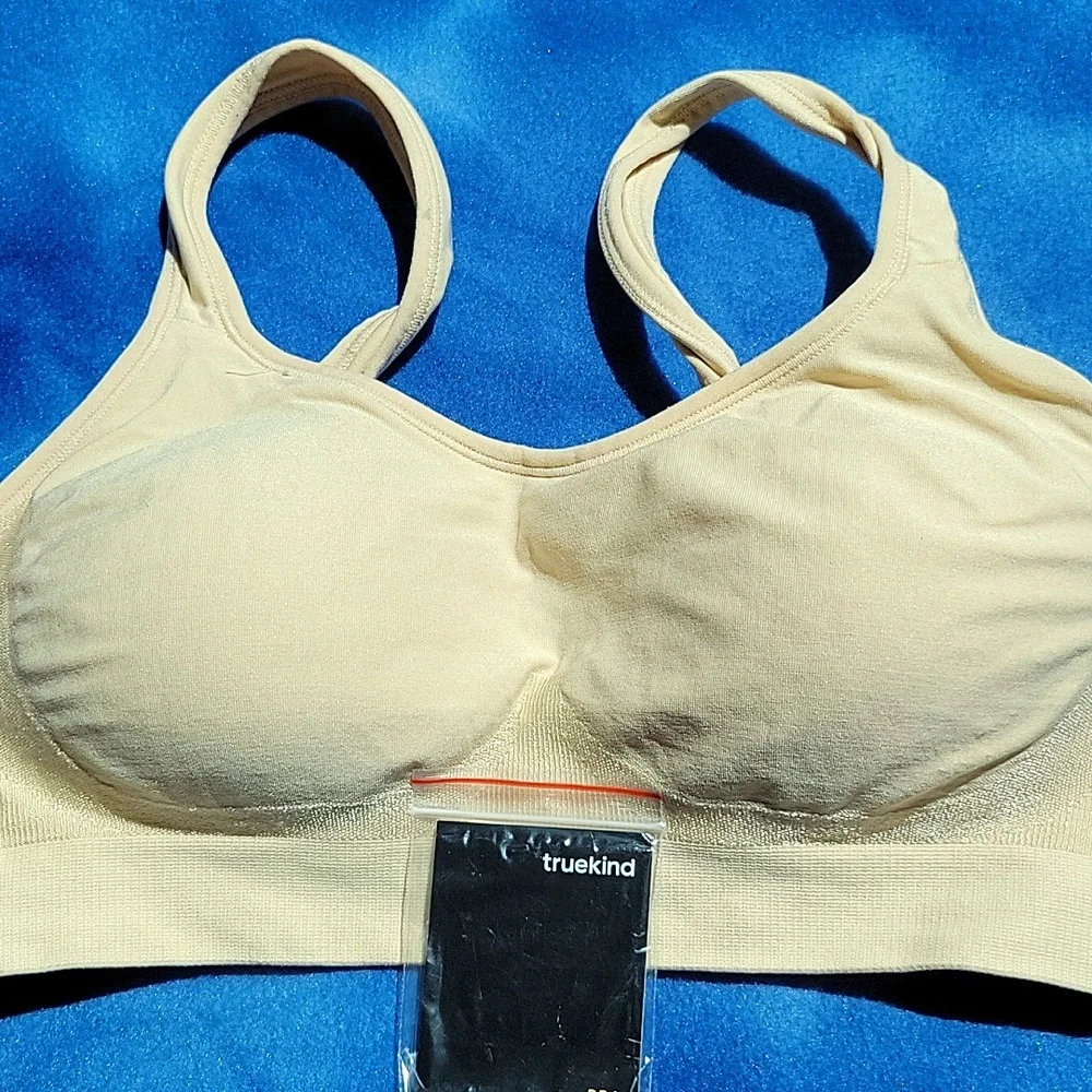 Lot Of 2 Truekind Daily Comfort Wirefree Shaper Bras - Size M - Picture 3 of 8